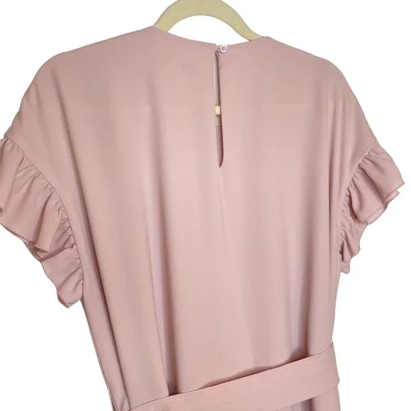 Aritzia Wilfred Ninette Ruffle Wrap Dress in Rose Quartz, M - Picture 4 of 10